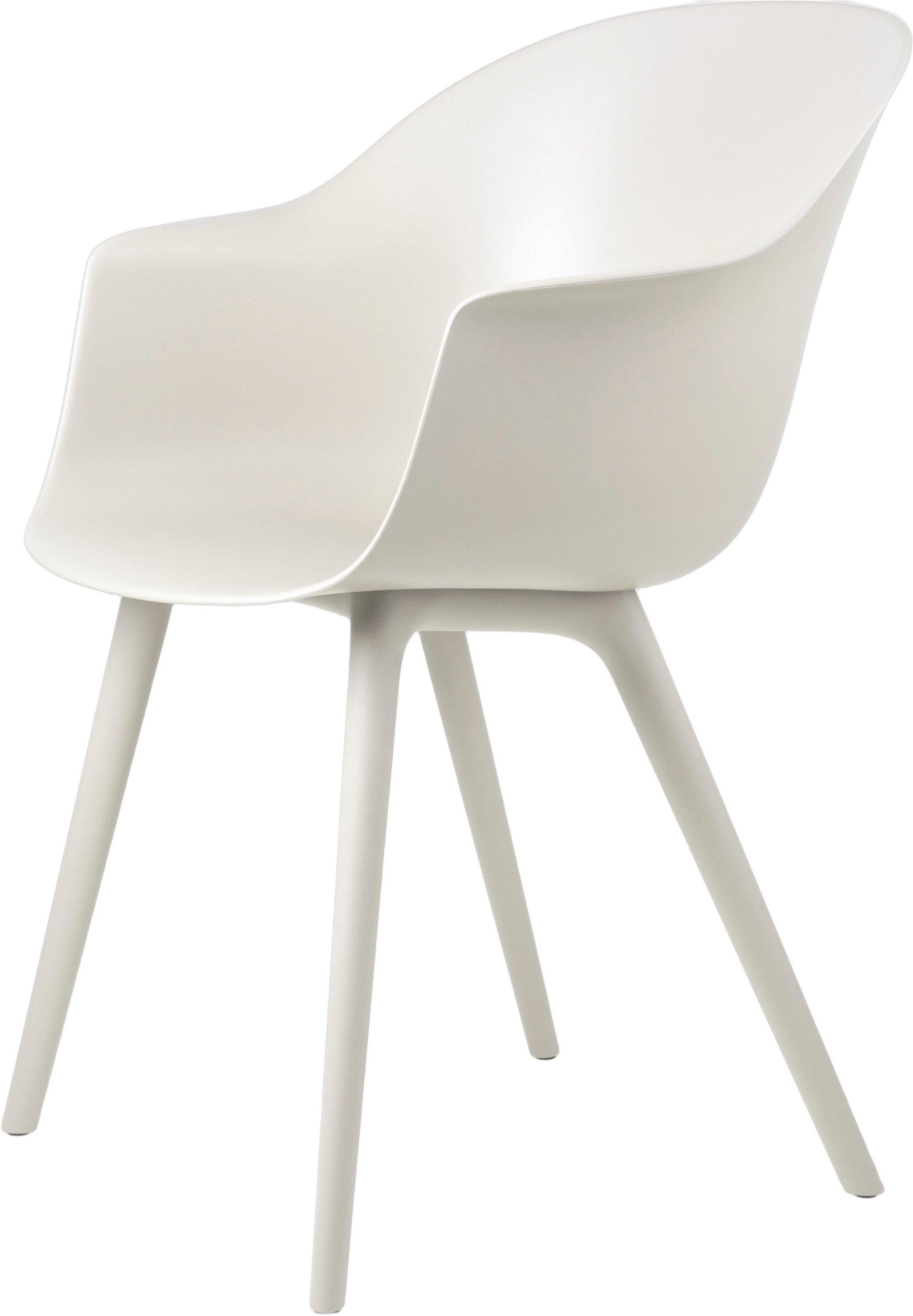 Bat Dining Chair Un-upholstered, Plastic Base, Monochrome,