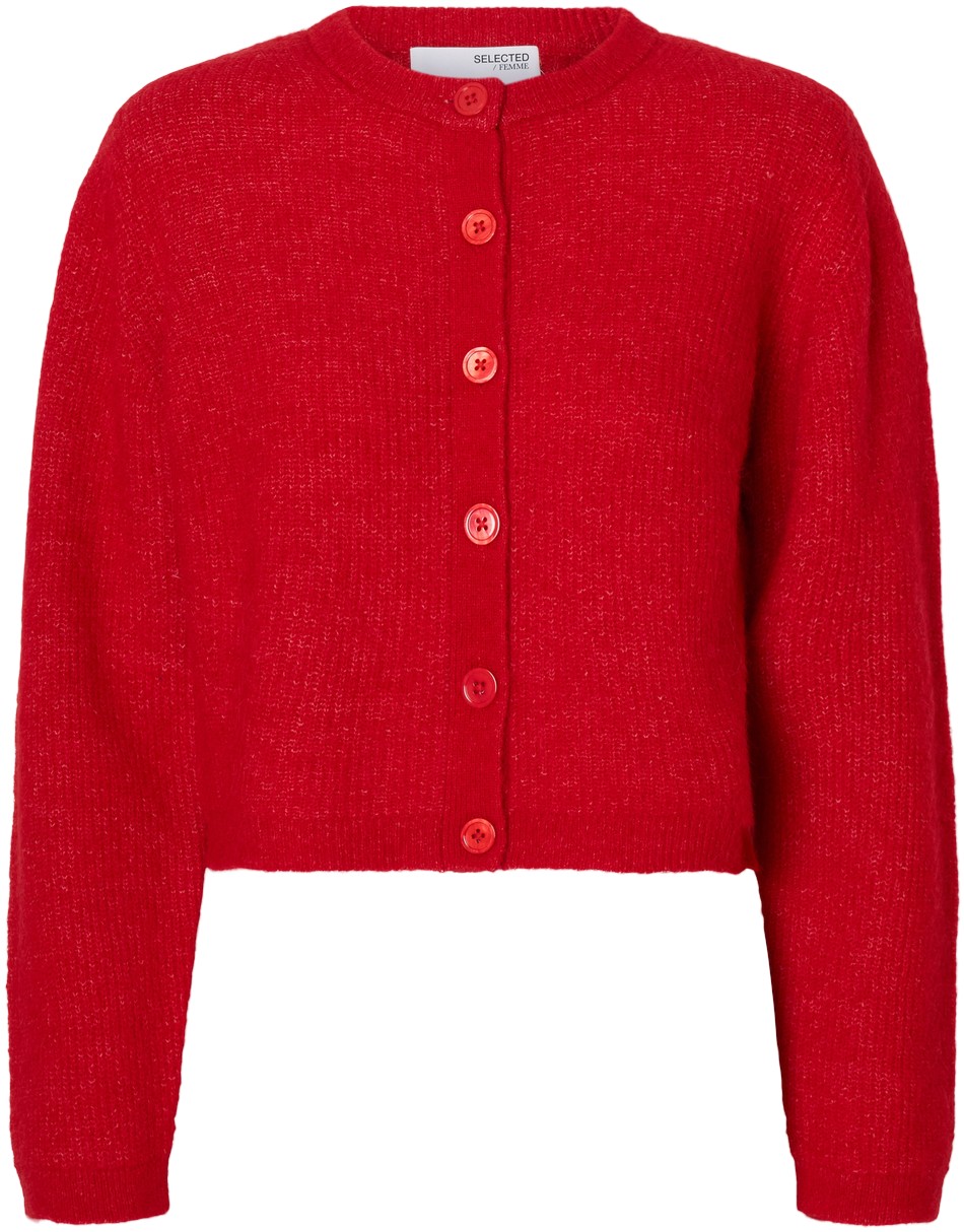 Slfsia RAS LS Knit Cropped Cardigan
