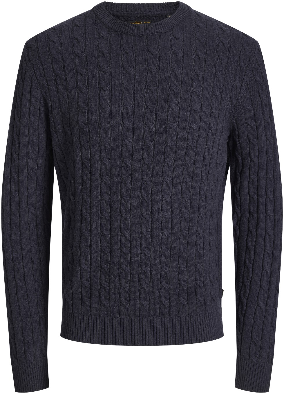Jprblulambswool Knit Cable Crew NEC