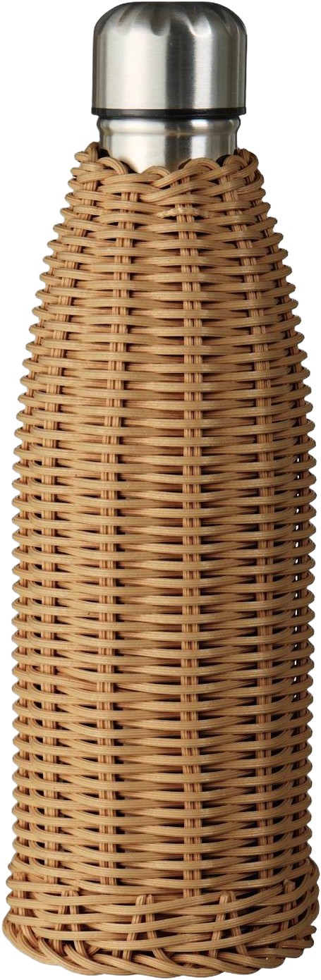 Termoflaske Brun Polyrattan Håndflettet 500 ml