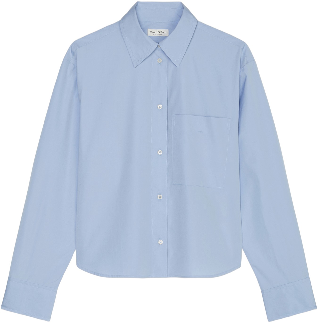 Blouse, Cropped Shape, Kent Collar,