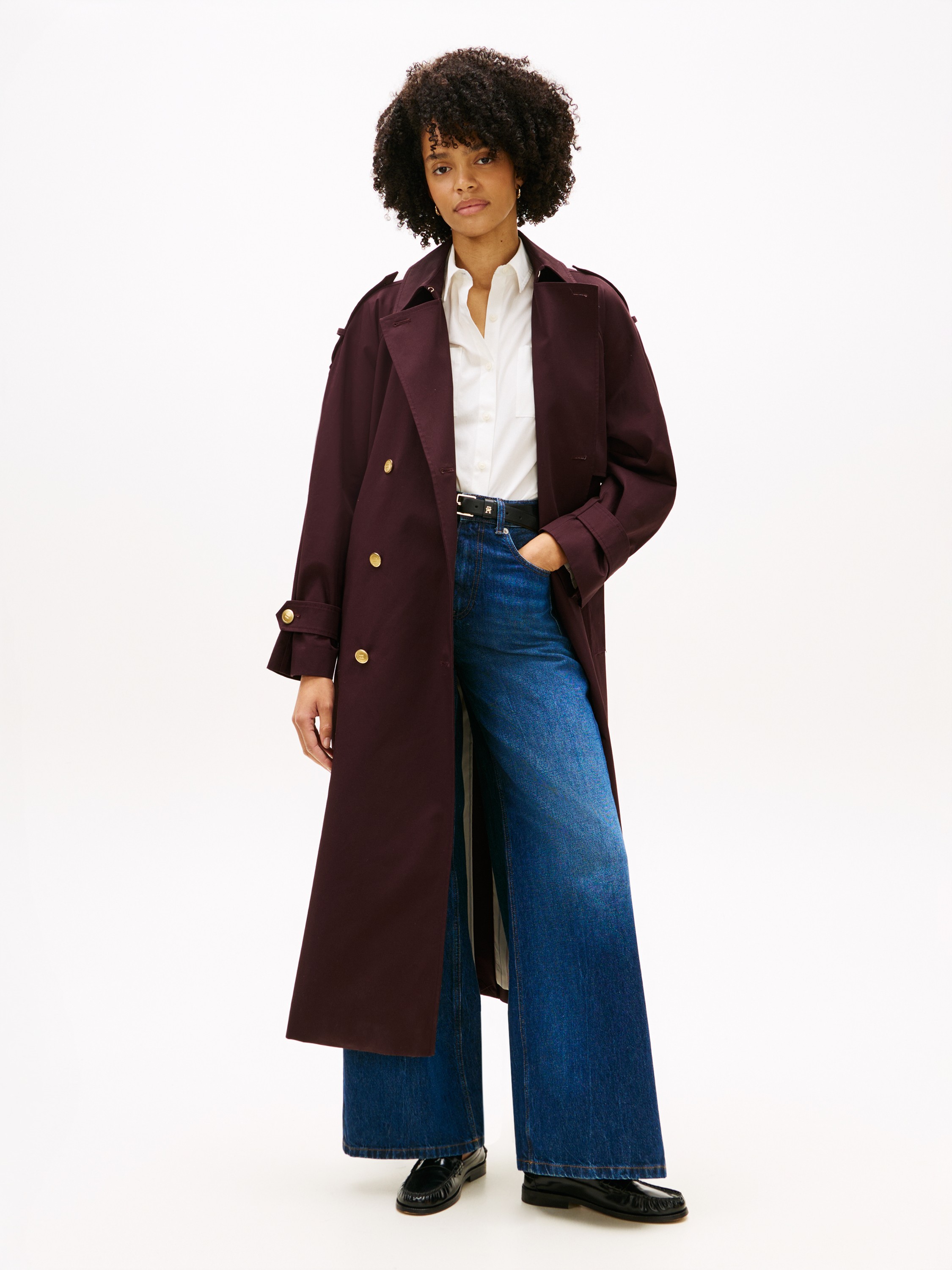 Water Repellent Twill Oversized Trench Coat - Køb til DKK 1.919 - Spar 40%