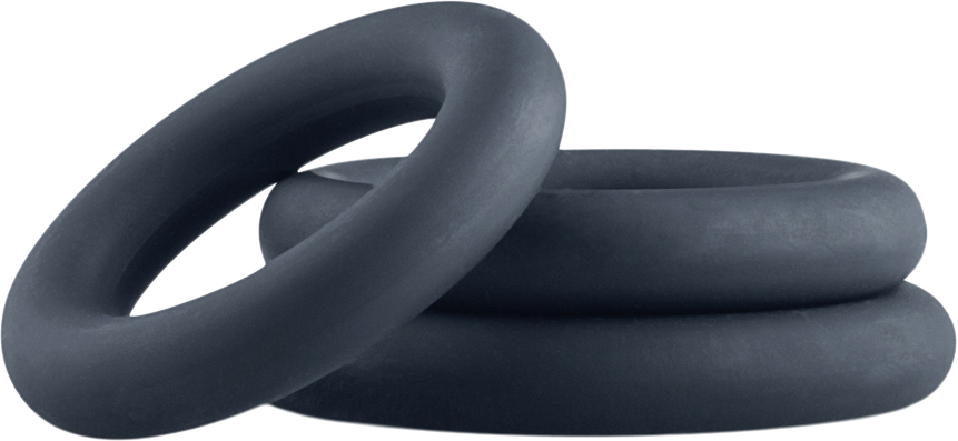 Boners 3piece Cock Ring Set - Grey