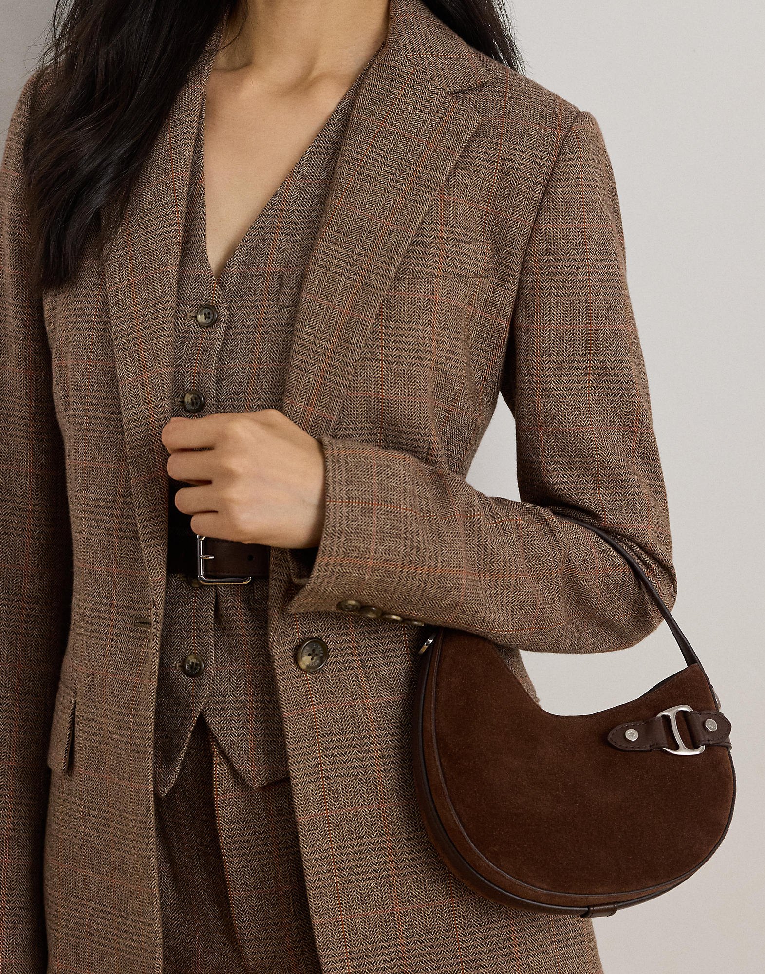 Suede Small Tasha Crossbody Bag