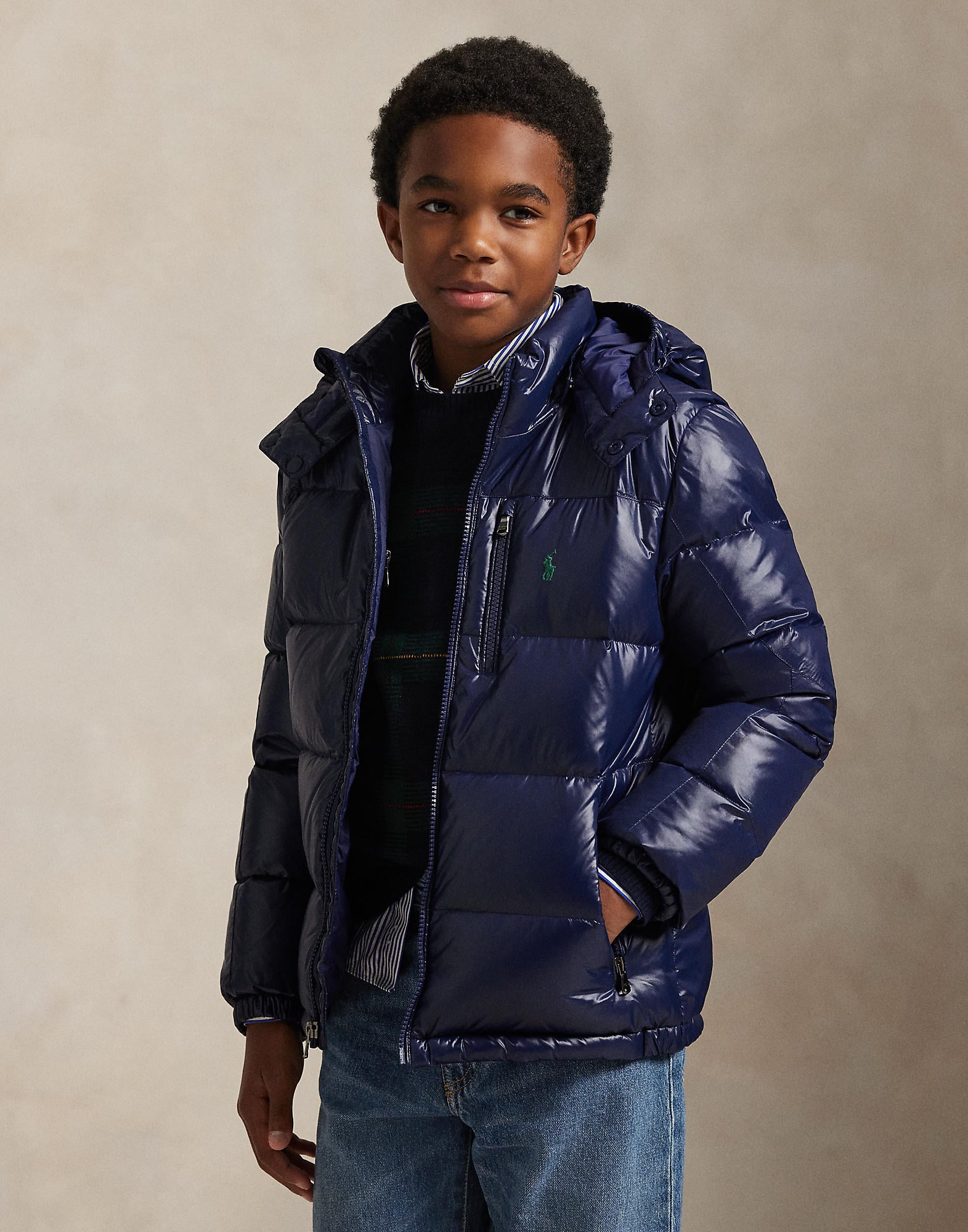 Glossed Down Hooded Jacket