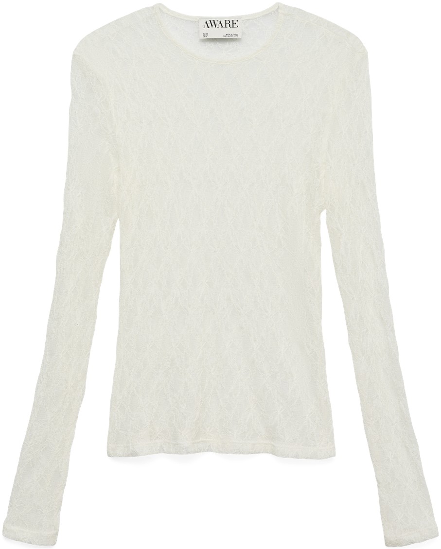 Awtessy LS Oneck Lace TOP Noos