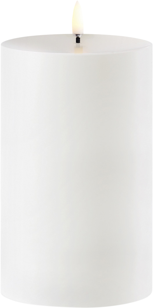 Outdoor LED Pillar Candle, White, 8,4x15 cm - Køb til DKK 299 - Spar 0%