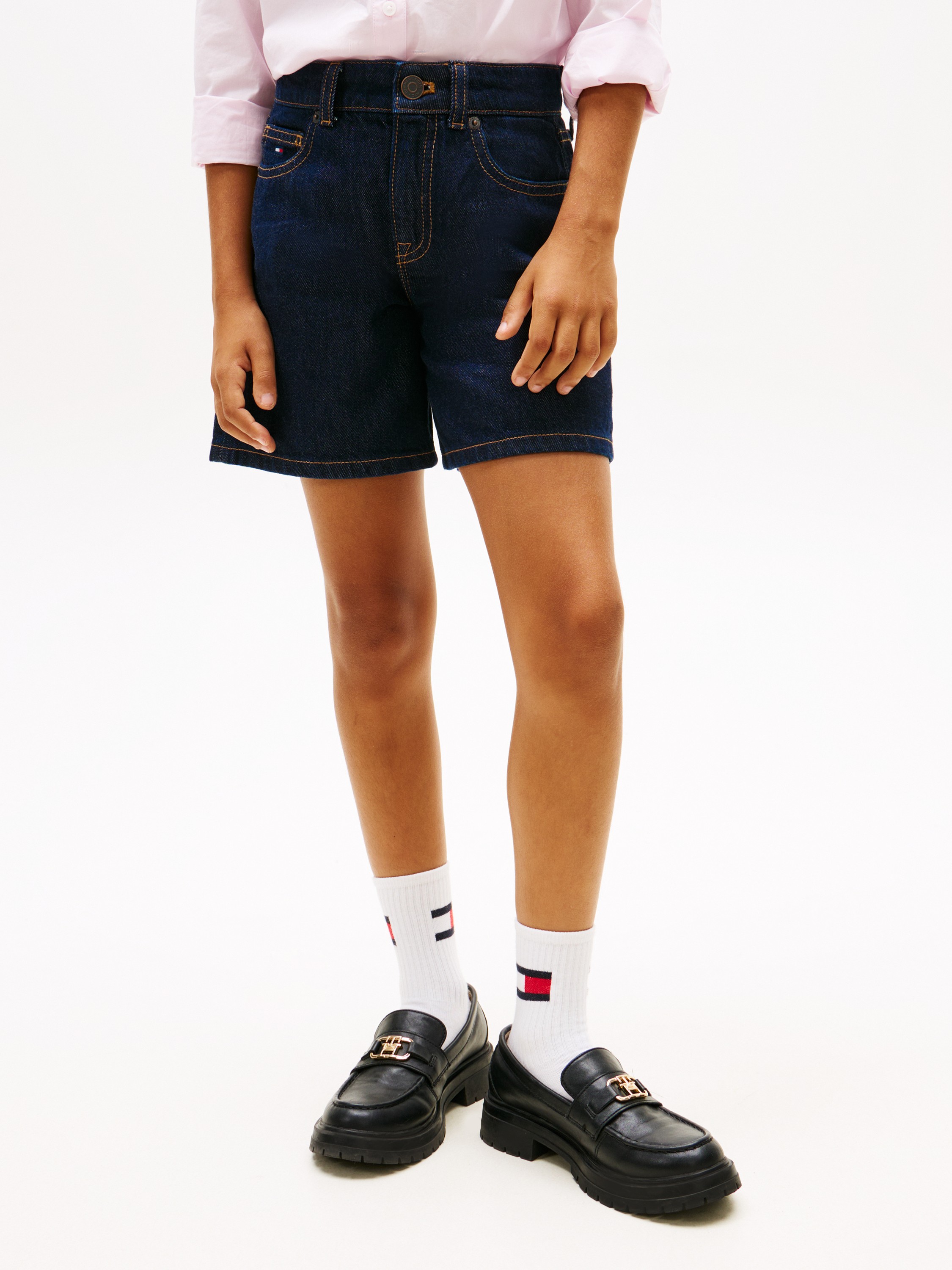 Relaxed Denim Bermuda Shorts