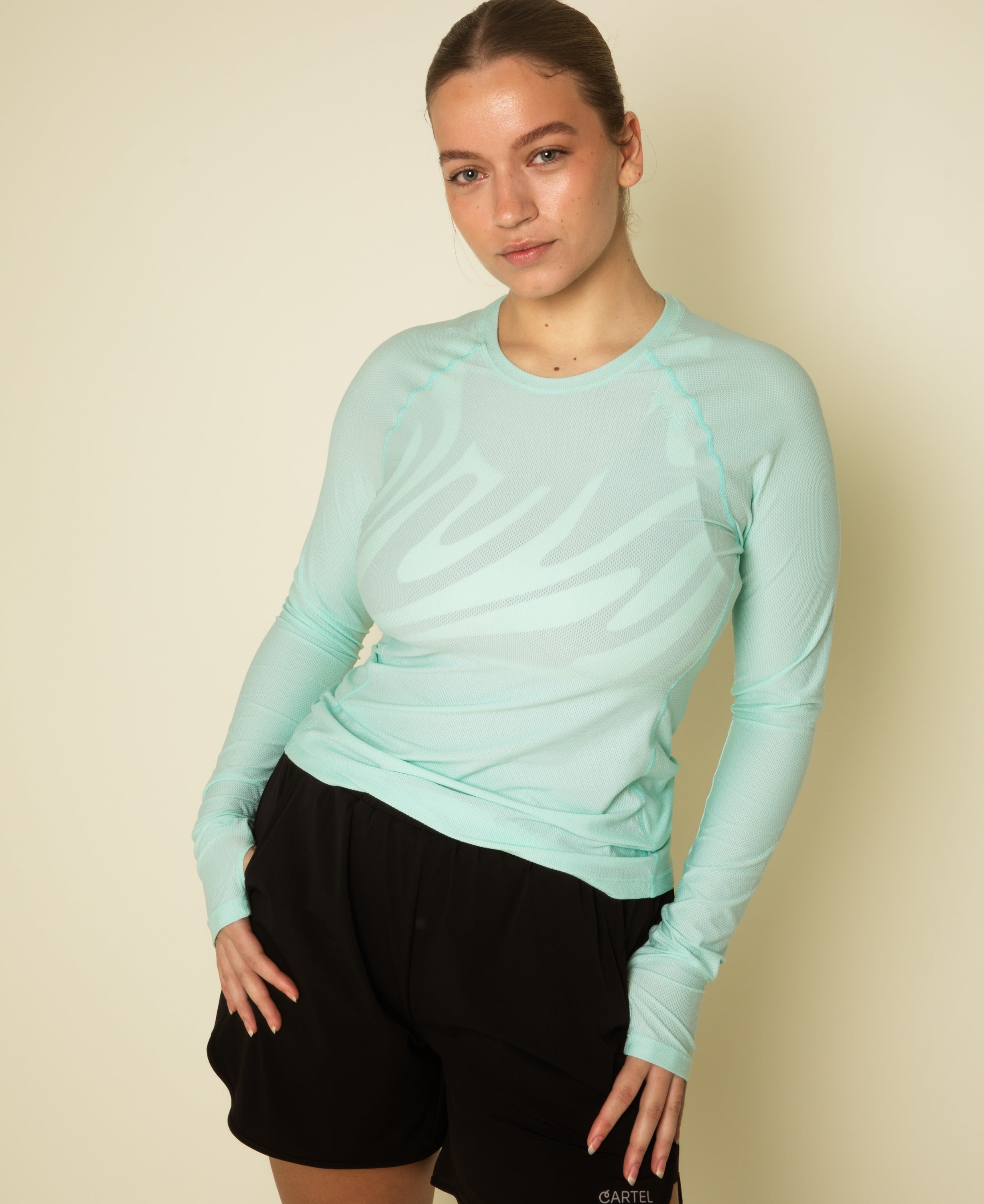 Motion Performance Langærmet tee Mint