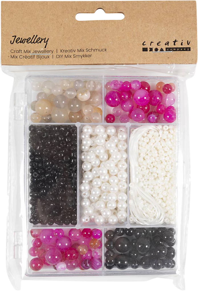 DIY Mix Smykker, Agater, str. 2,610 mm, Hulstr. 0,8-1,8 mm.