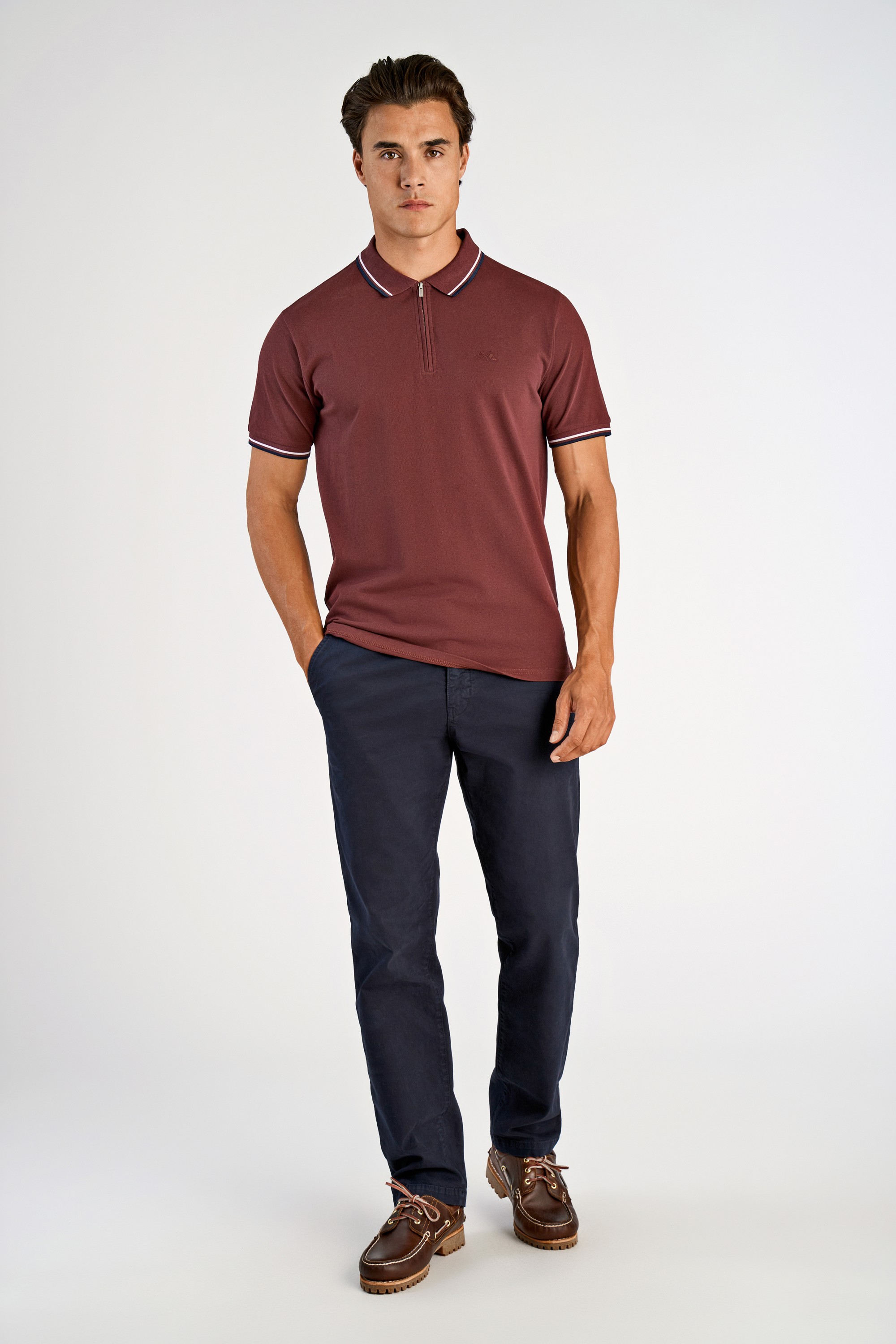 Polo Shirt w. zip Neck