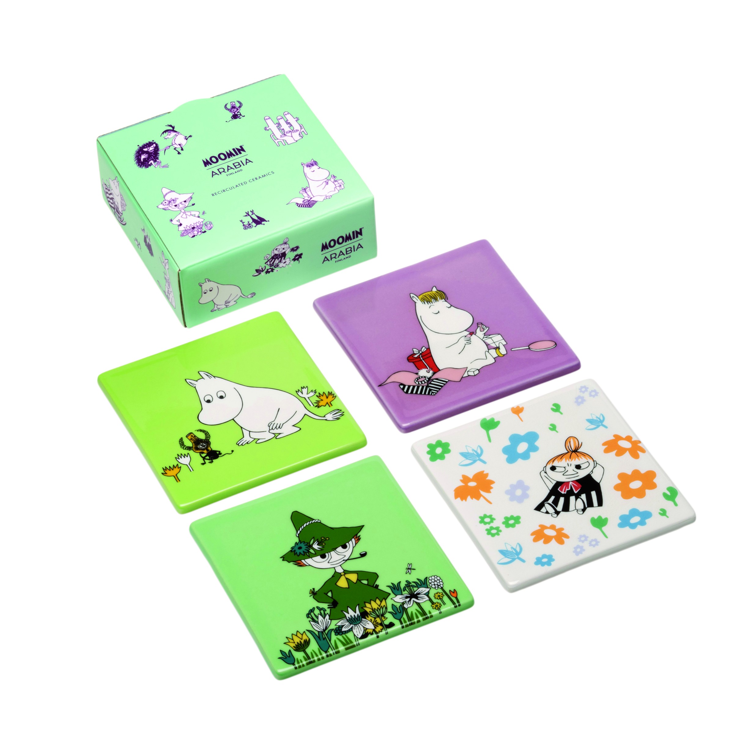 Moomin Arabia Bordskånere sæt 4stk Klassikere Genanvendt Interiør