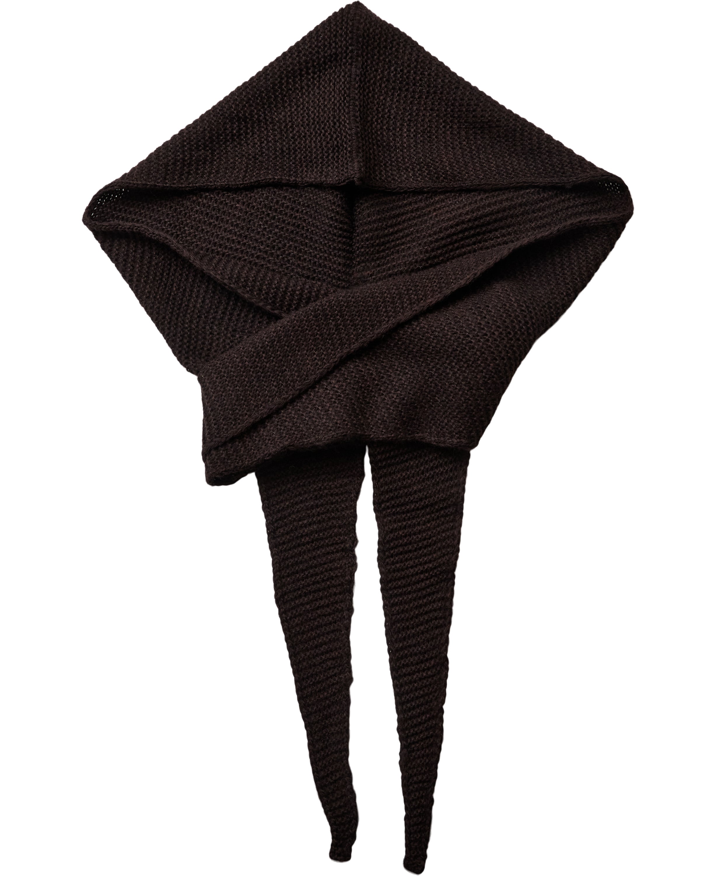 Long Balaclava Scarf Chocolate Brown