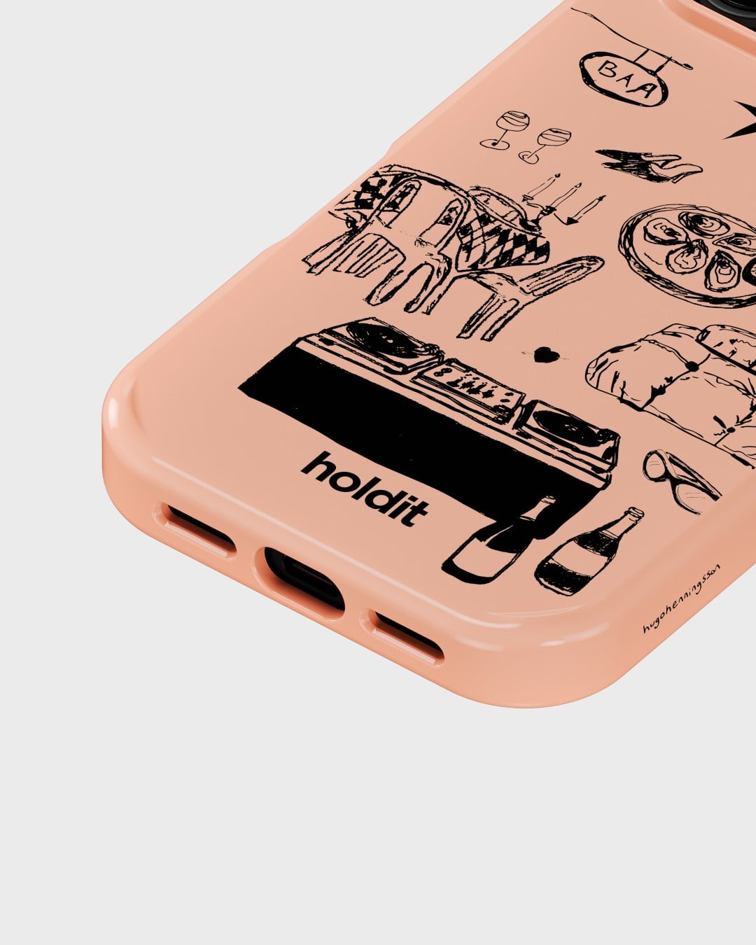 Graphic Print Case Magsafe Iphone 17 Pro Bare Pink