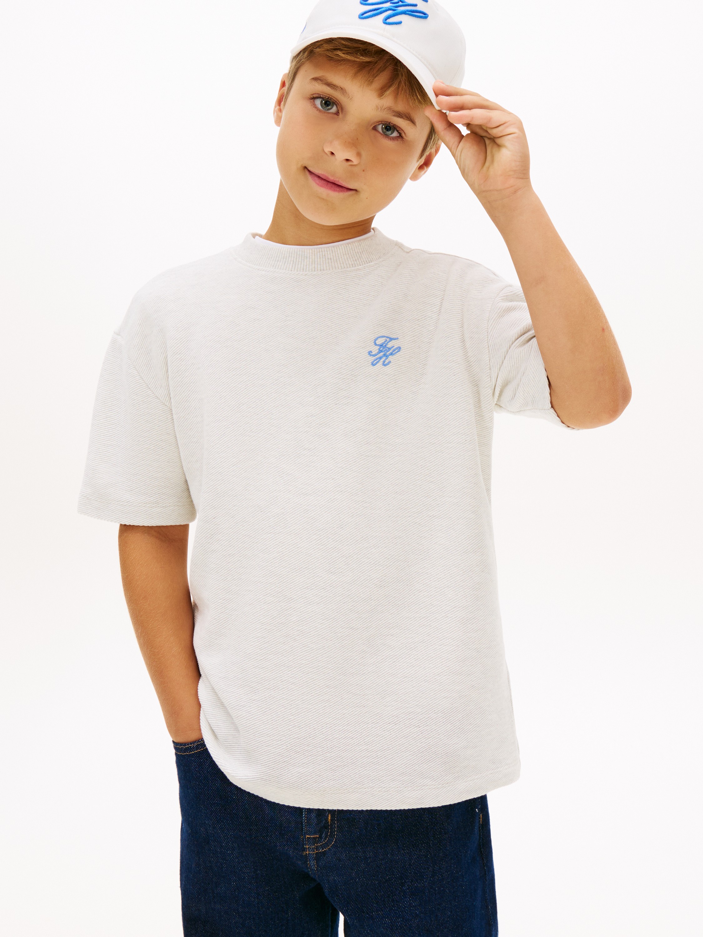 Logo Embroidery Jersey Twill Tshirt