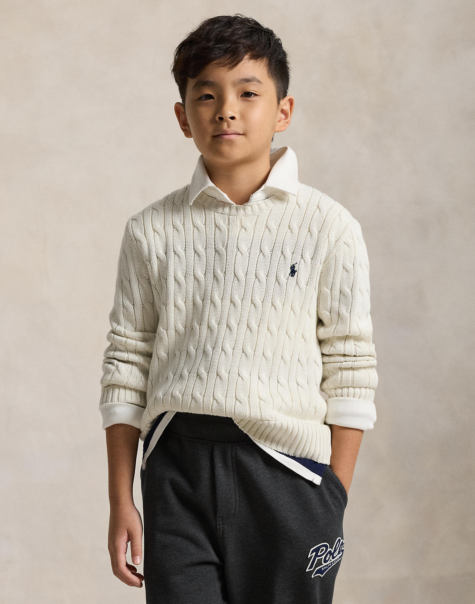 Cableknit Cotton Sweater