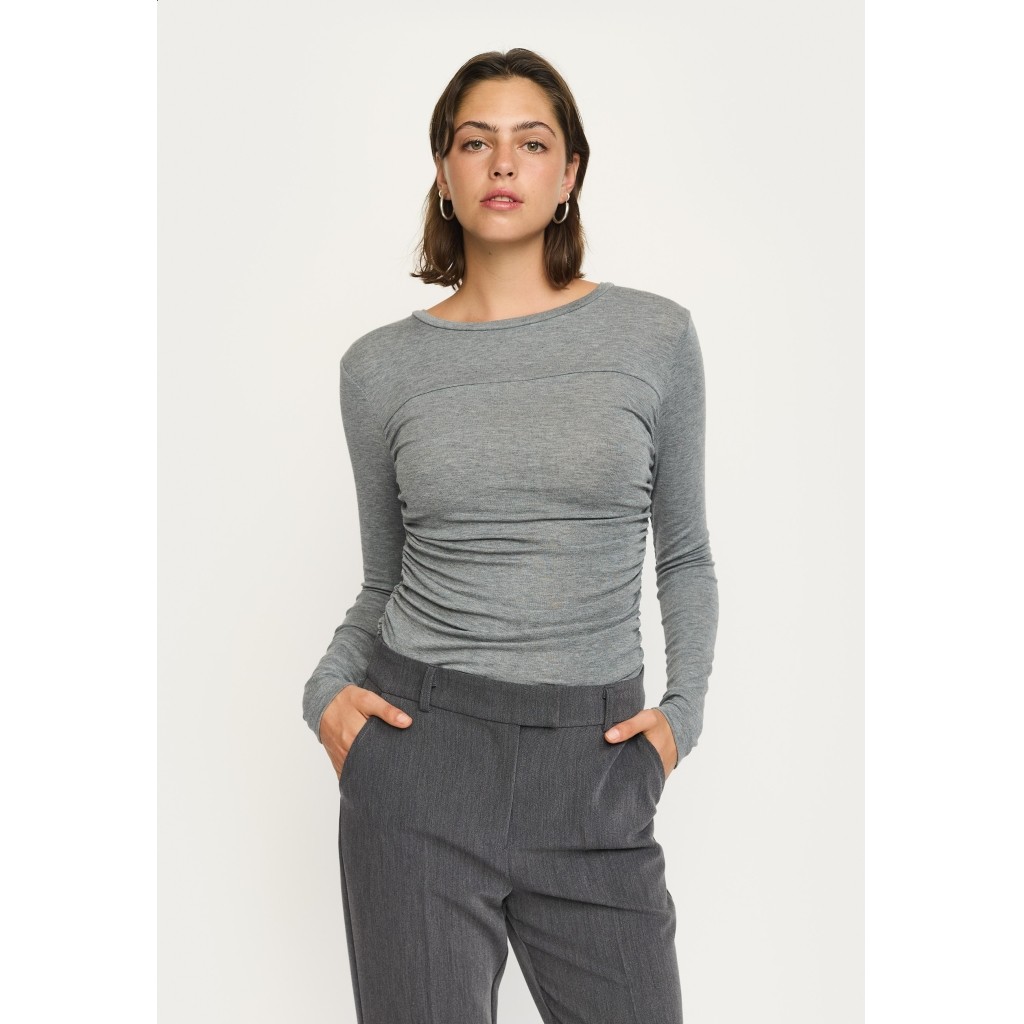 Srroman Draped Oneck Top