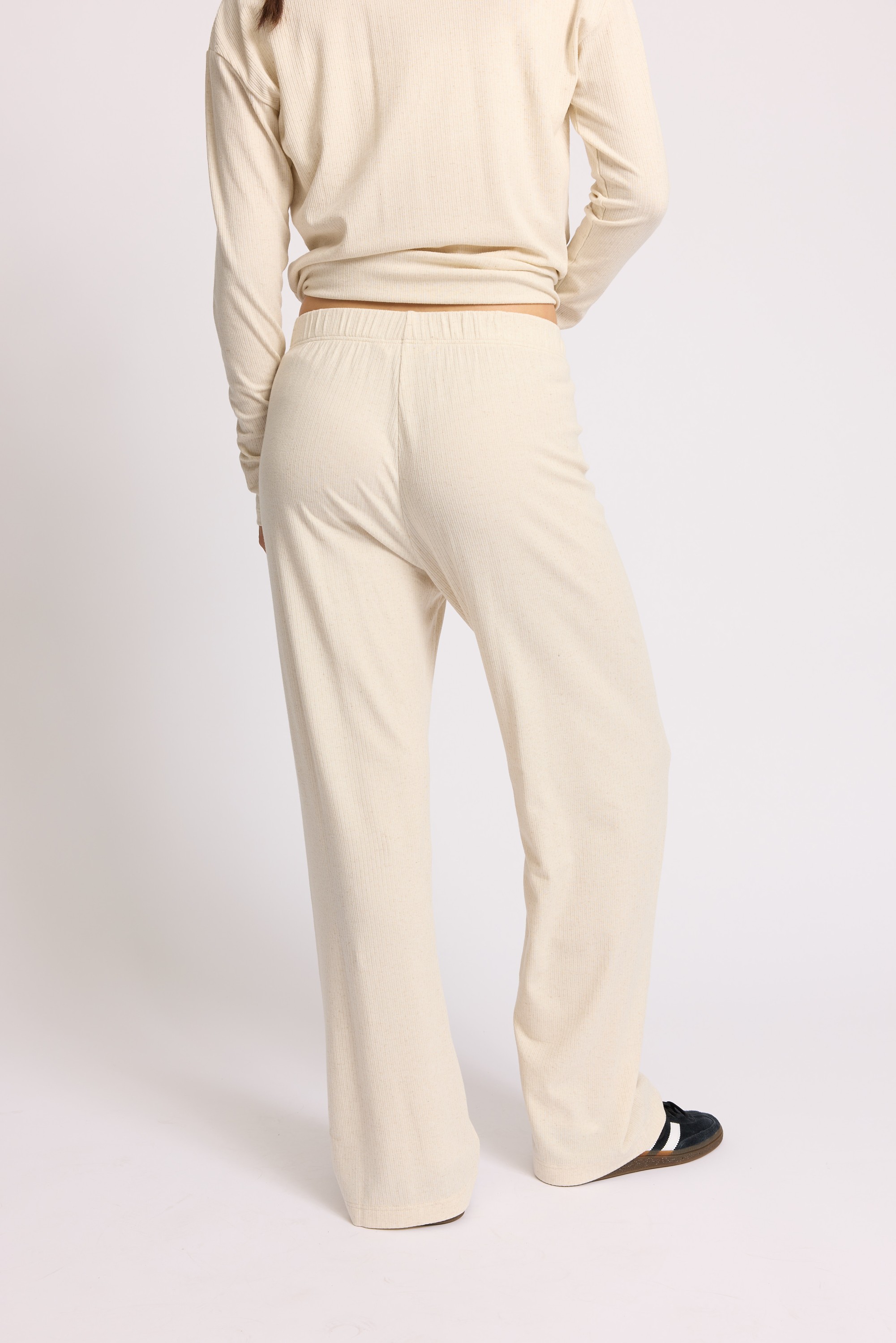 Wide Rib Straight Pants Merci