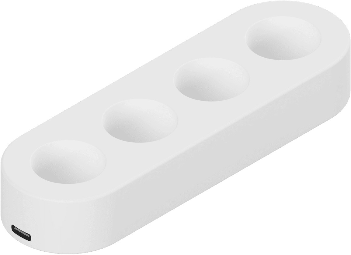 LED Rechargeable Base, Taper, 4, Usbc, White 13×4 cm
