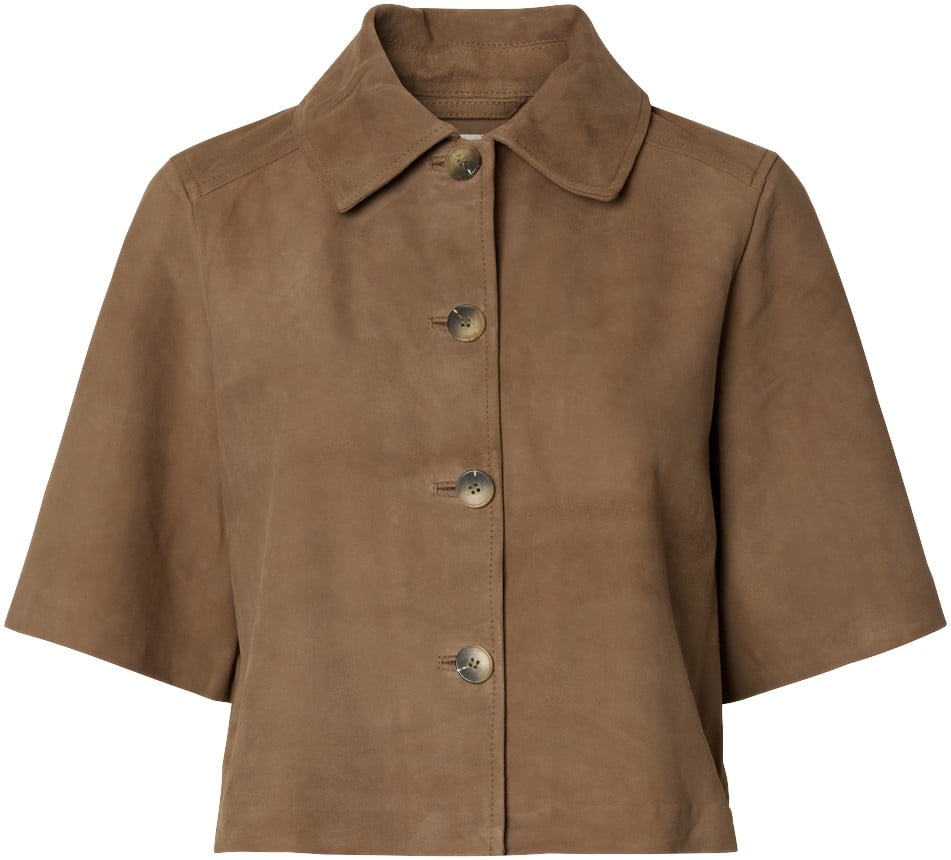 Slfsuri SS Suede Shirt