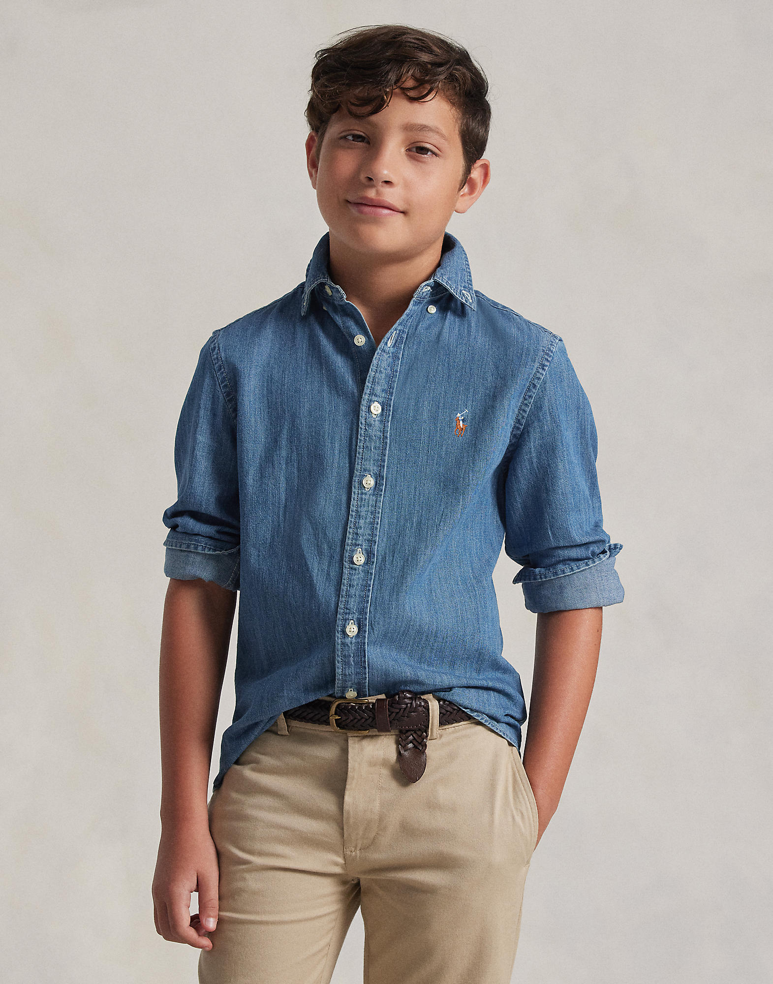 Cotton Chambray Shirt Kids