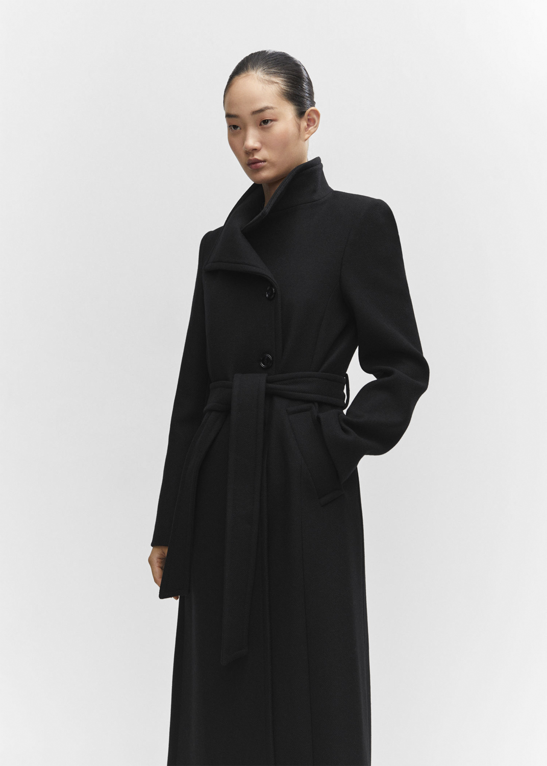 Woollen Coat With Belt
