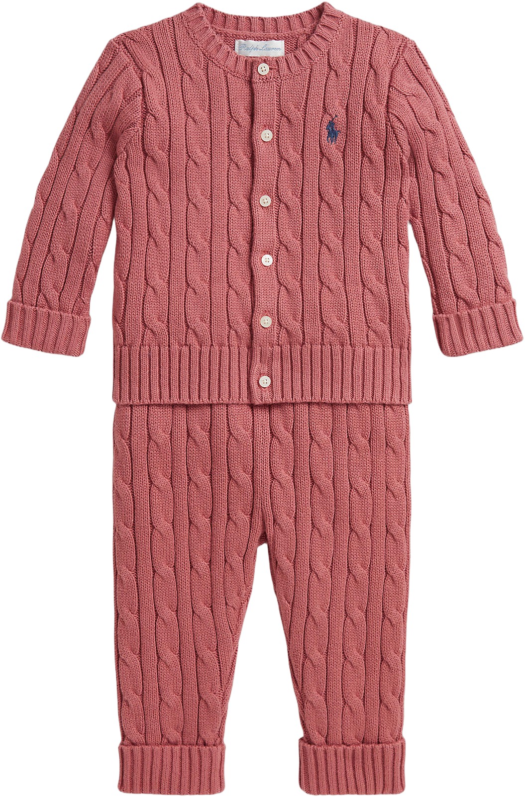 Cableknit Cotton Cardigan & Pant