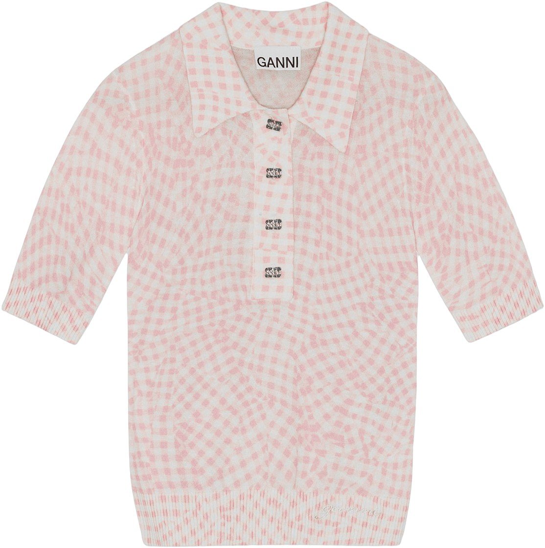 Sheer Cotton Printed Polo
