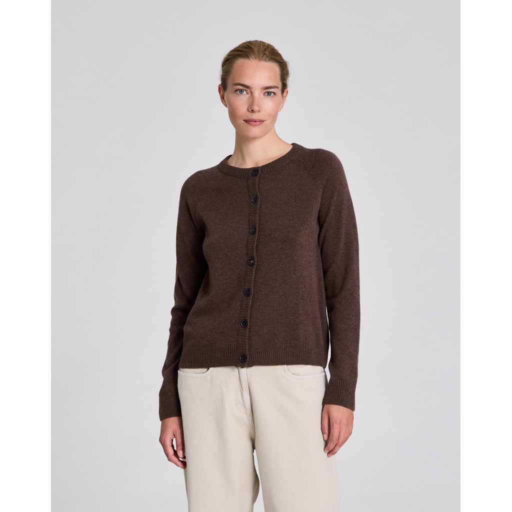Gry L/S Cardigan Lambswool Knit