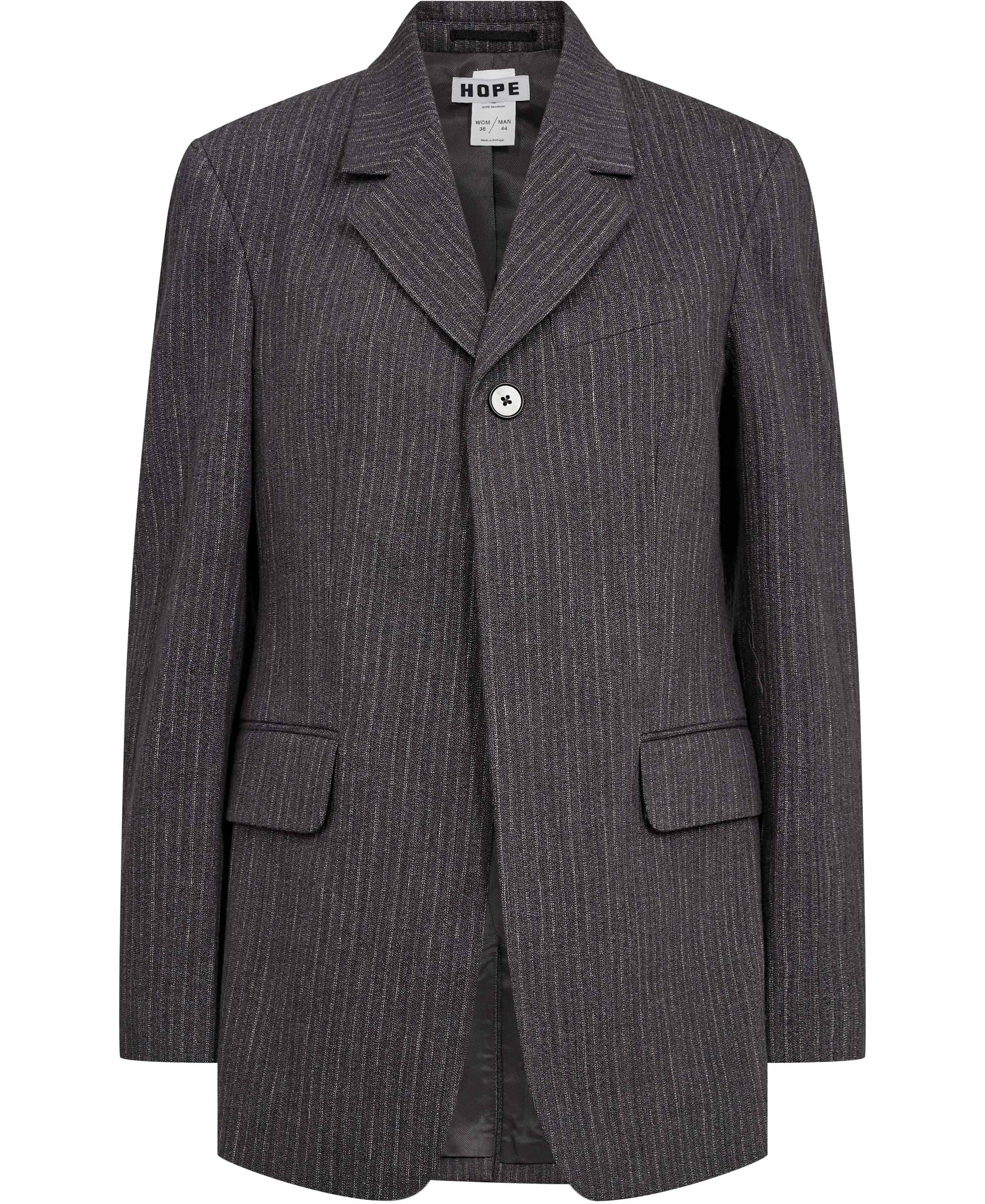 Fossil Blazer Textured Blue Grey Stripe36