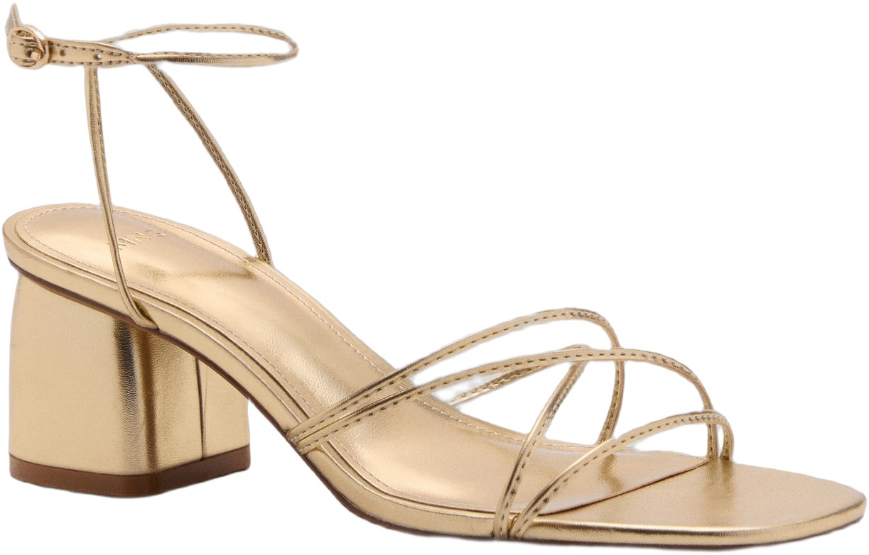 Heeled Sandal With Crossed Straps