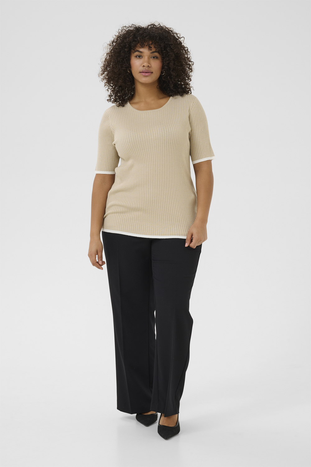 Kclizzy rib Contrast Pullover