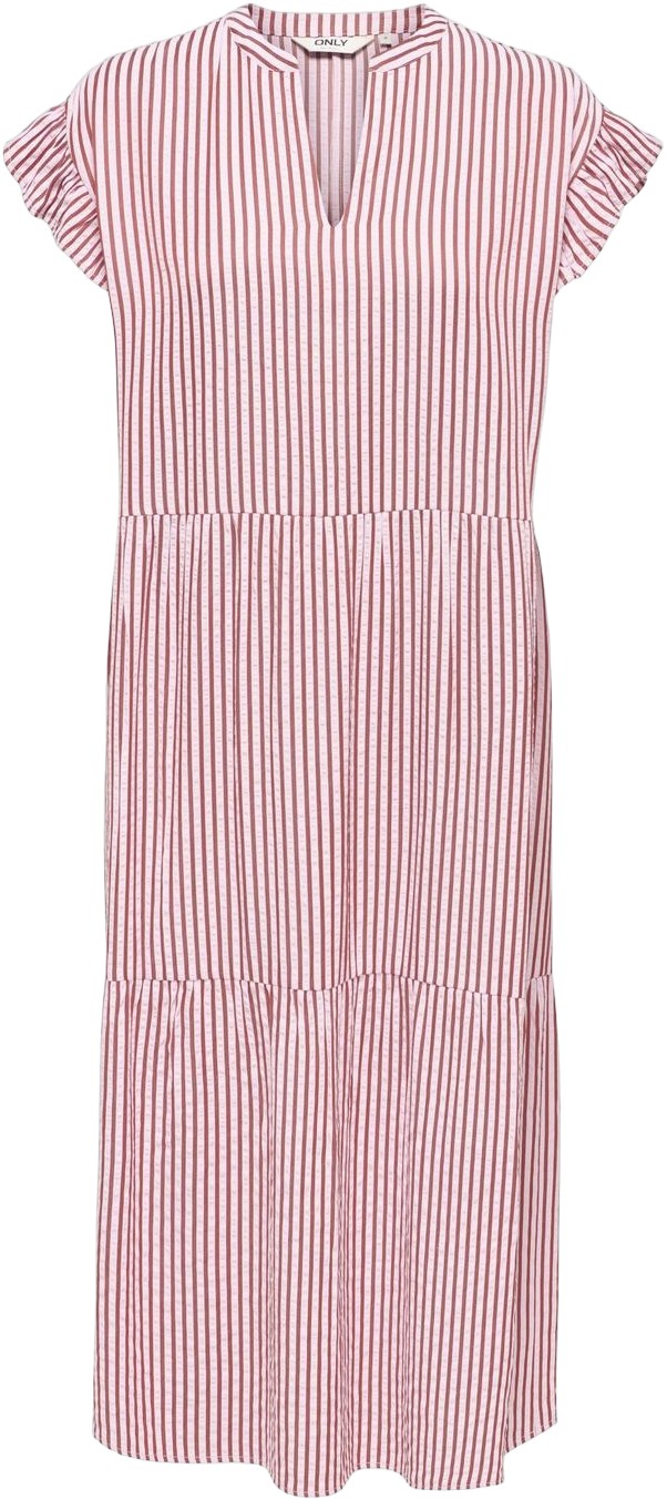 Onlbari SL Fril Vneck Midi Dress CS