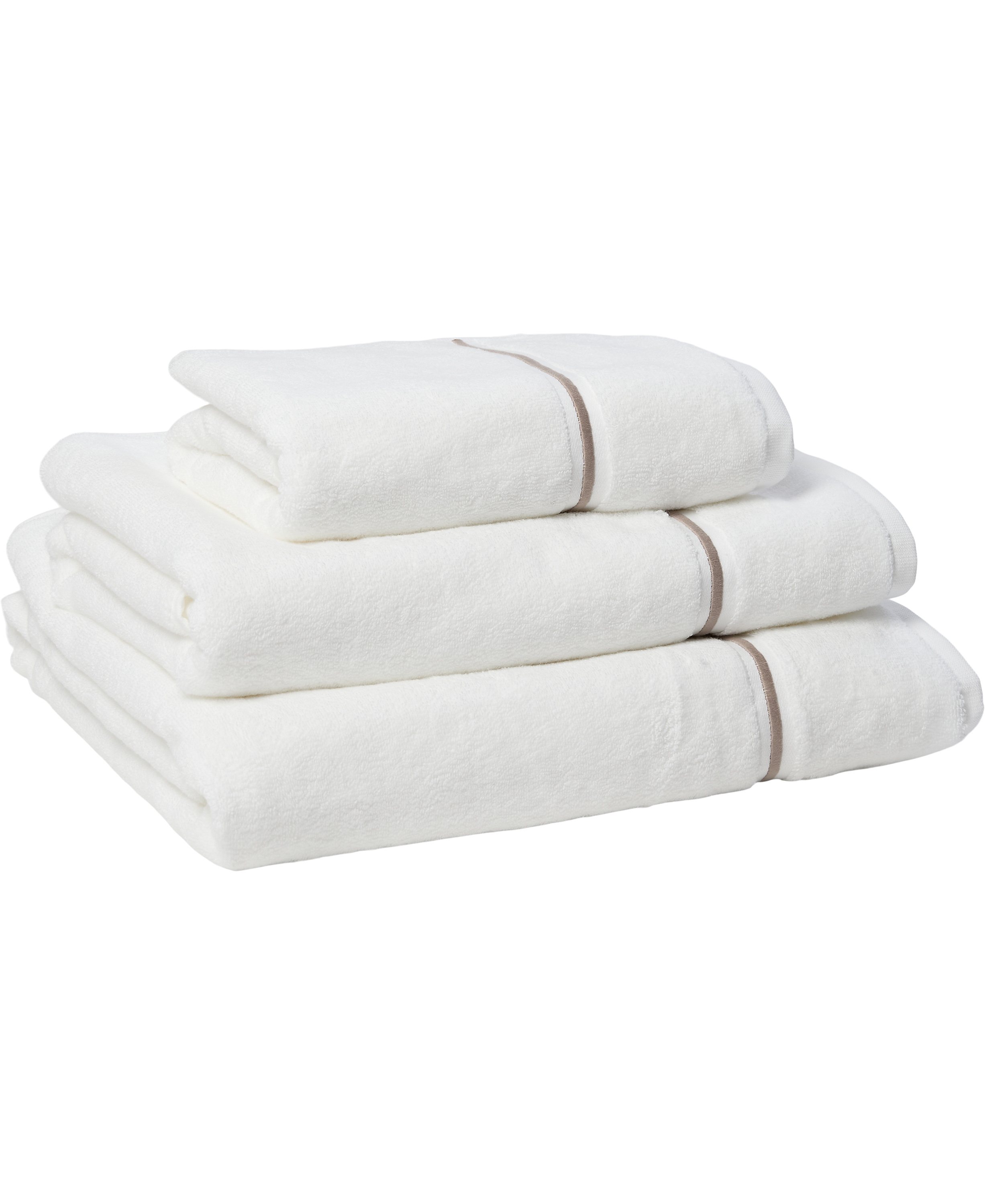 Håndklæde 100x150cm W/embroidery Beige