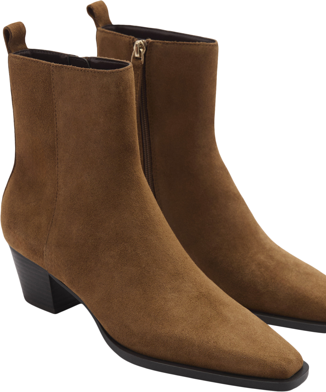 Heel Suede Ankle Boot