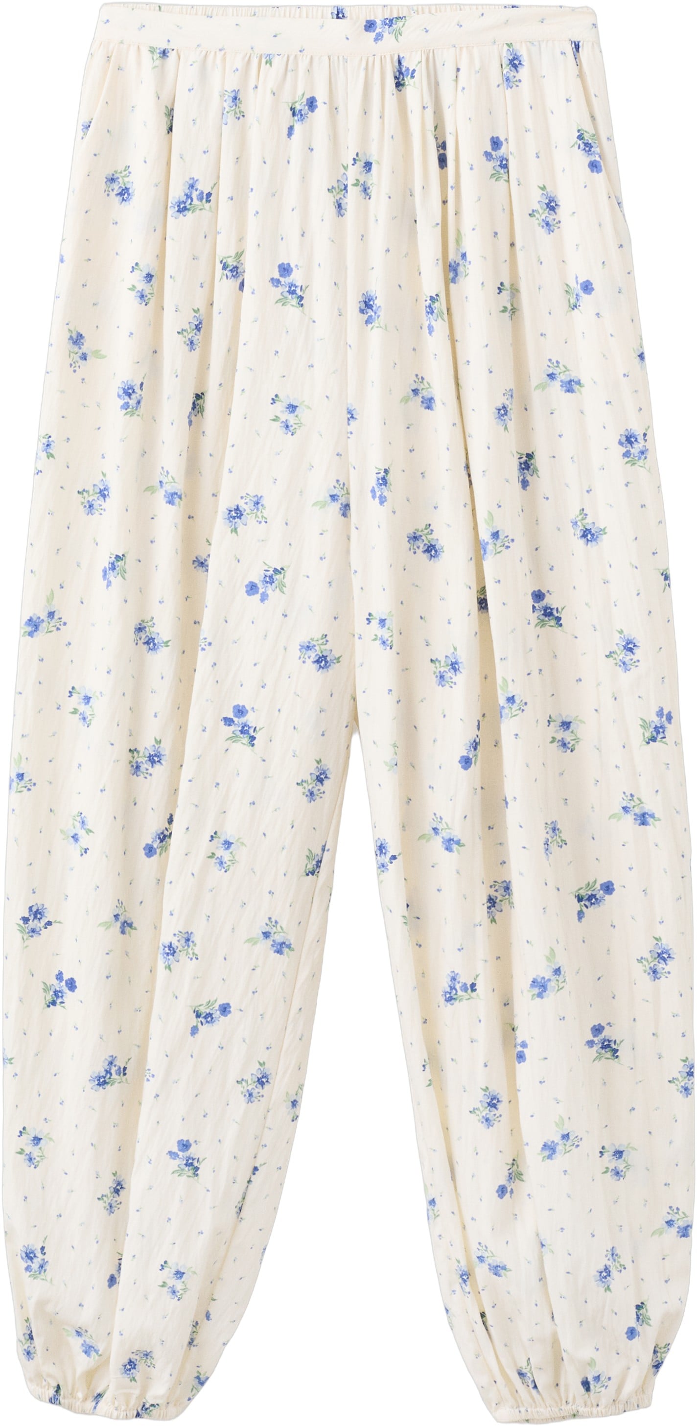 Floral Print Baggy Trousers