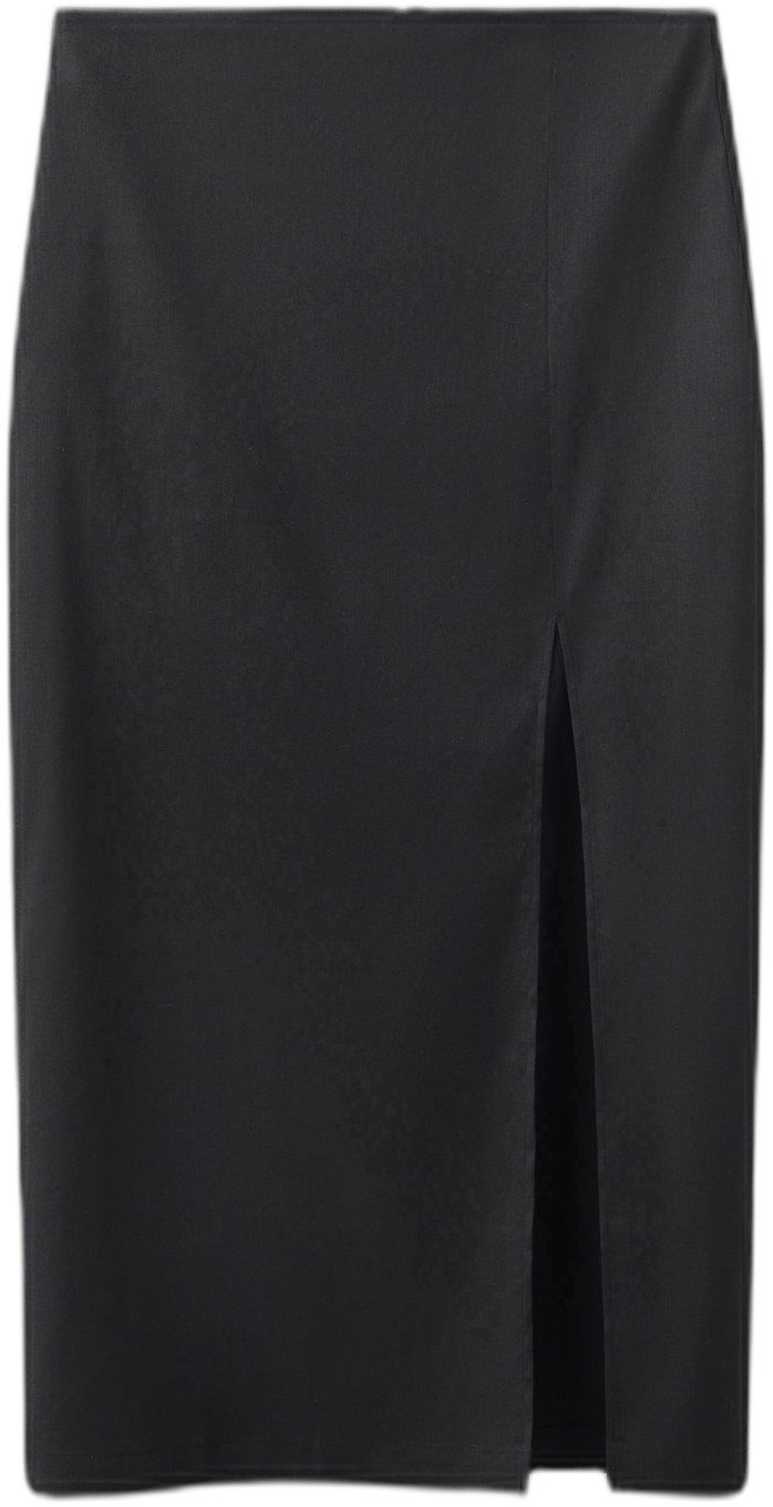 Midi Skirt in a Linencotton Blend