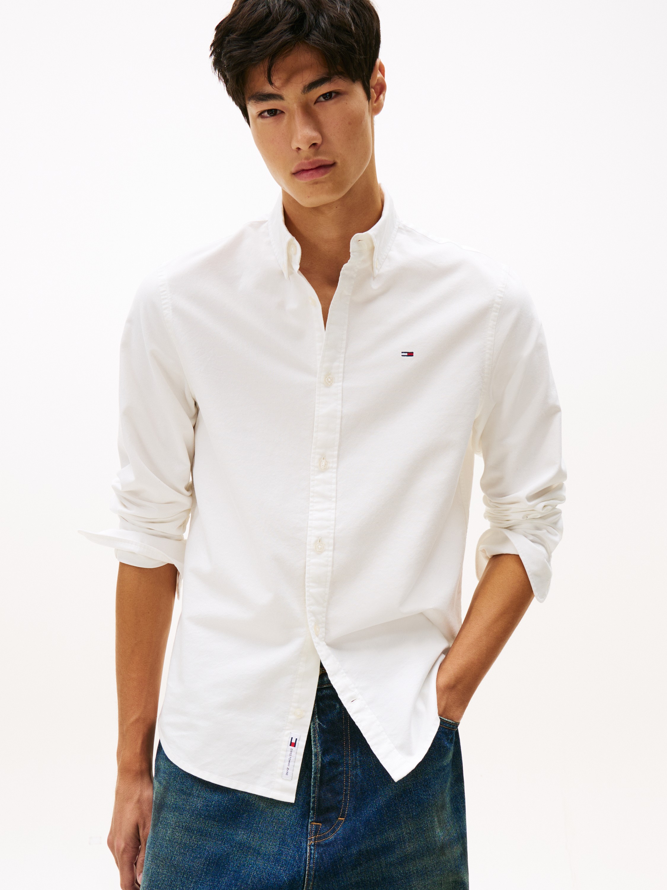 Regular Fit Flag Embroidery Oxford Shirt