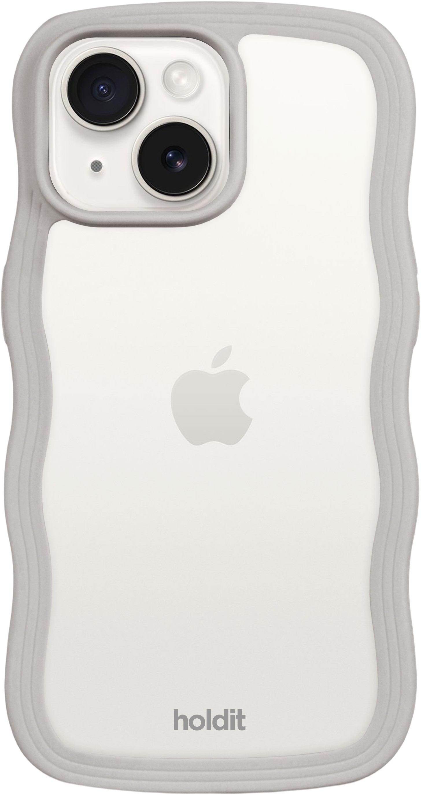 Wavy Case Iphone 16e/15/14/13 Wool Gray/transparent