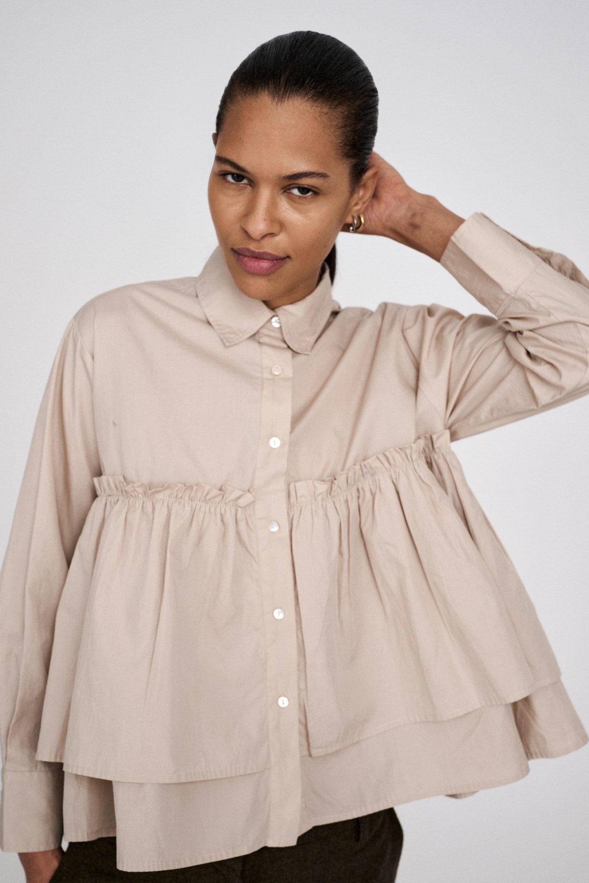 Poplin Frill Shirt Shaker