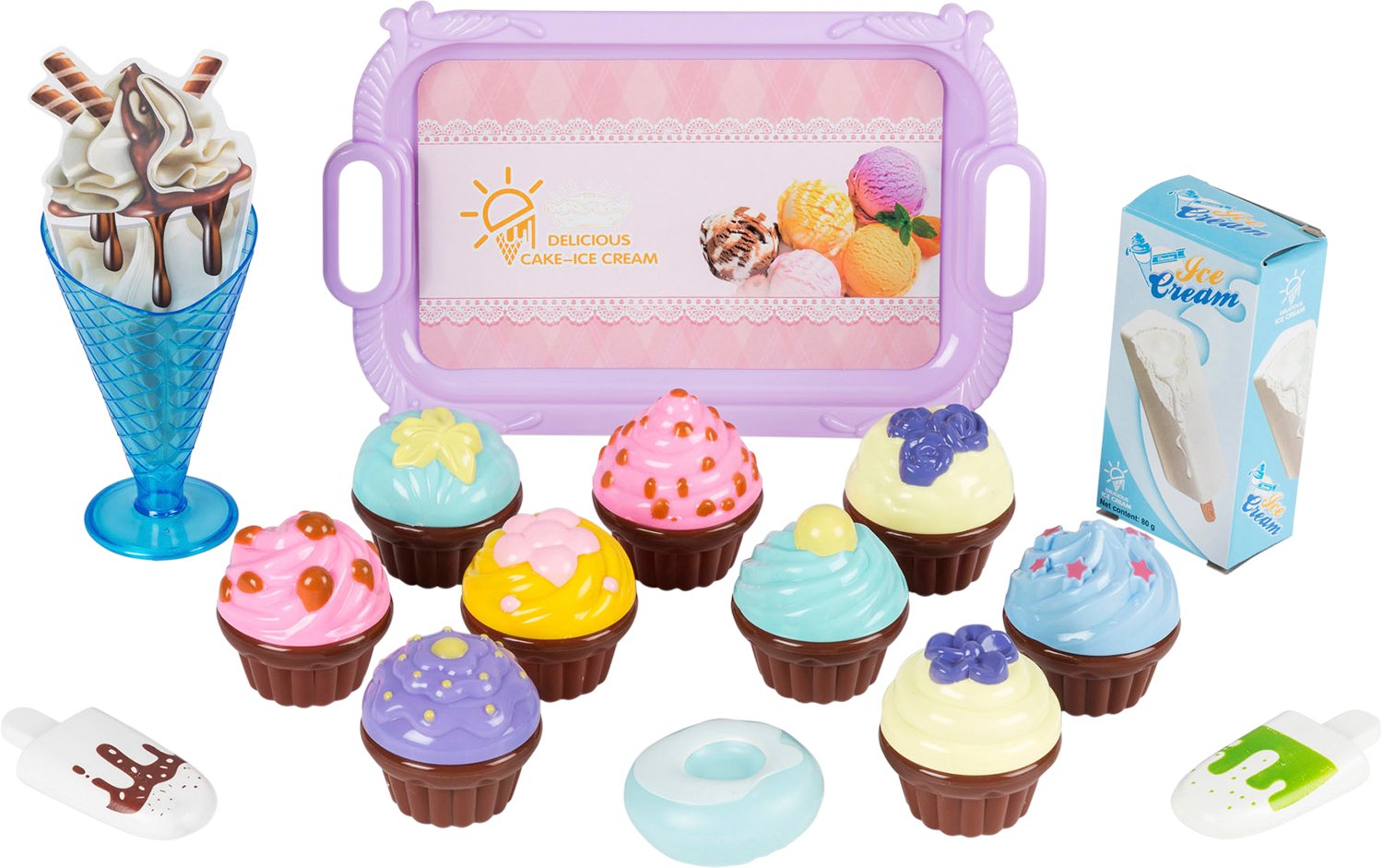 32-6 Dessertsæt i W/B