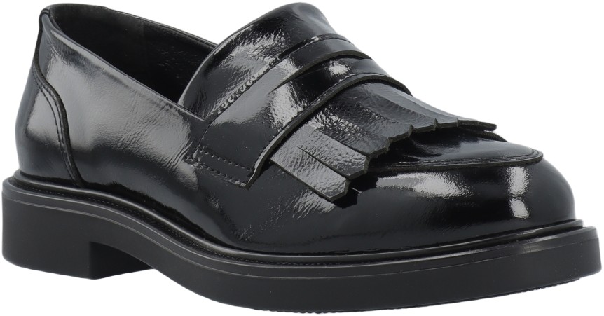 Caslola Fringe Loafer Patent