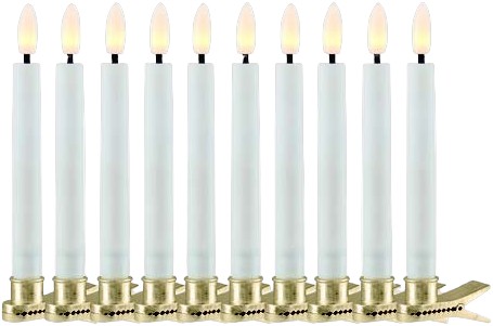 Sille Voks Juletræslys 10pak, Hvid