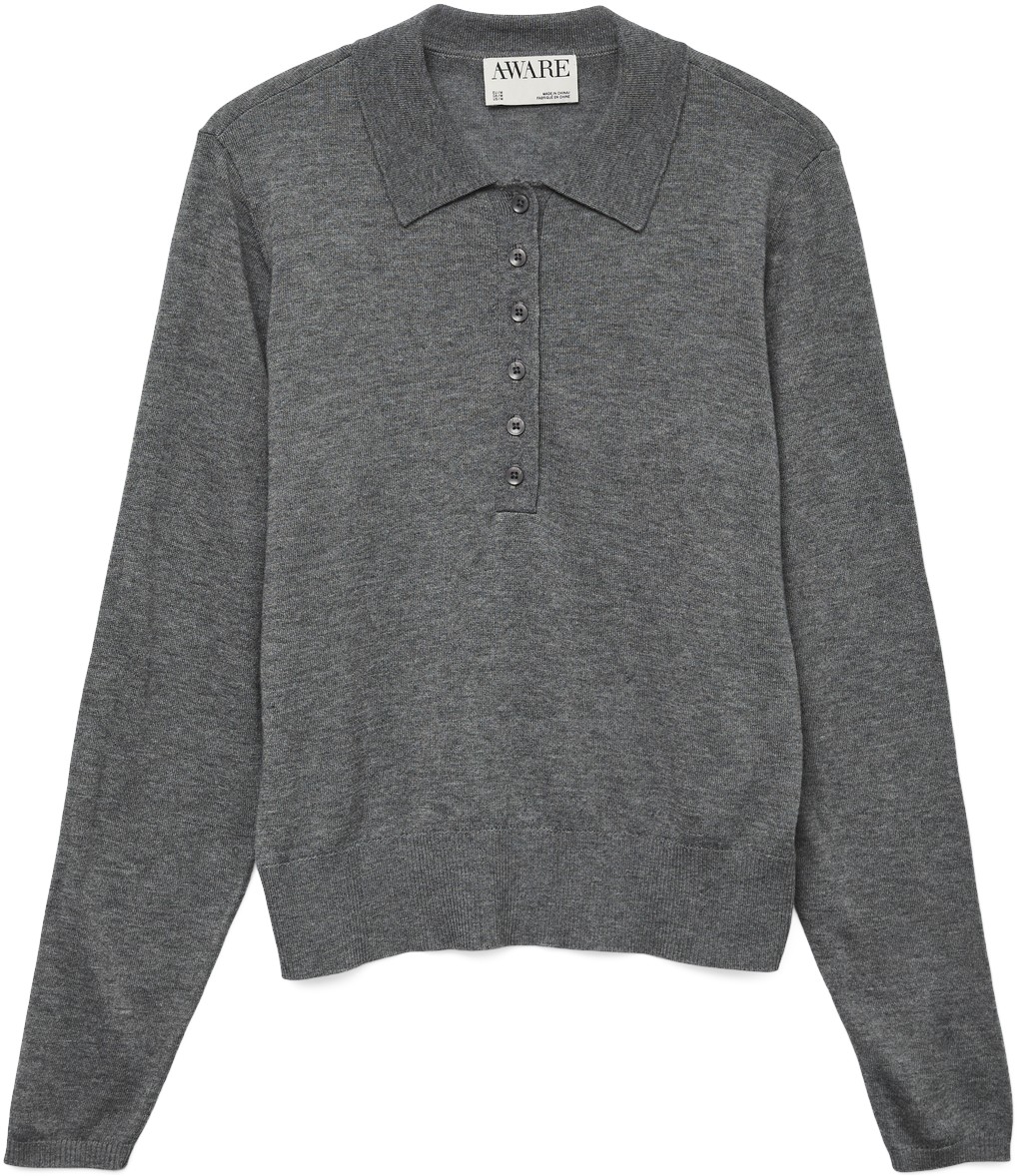 Awsikita LS Oneck Polo Knit Noos