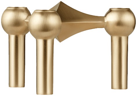 Nagel Candle Holder Brushed Brass