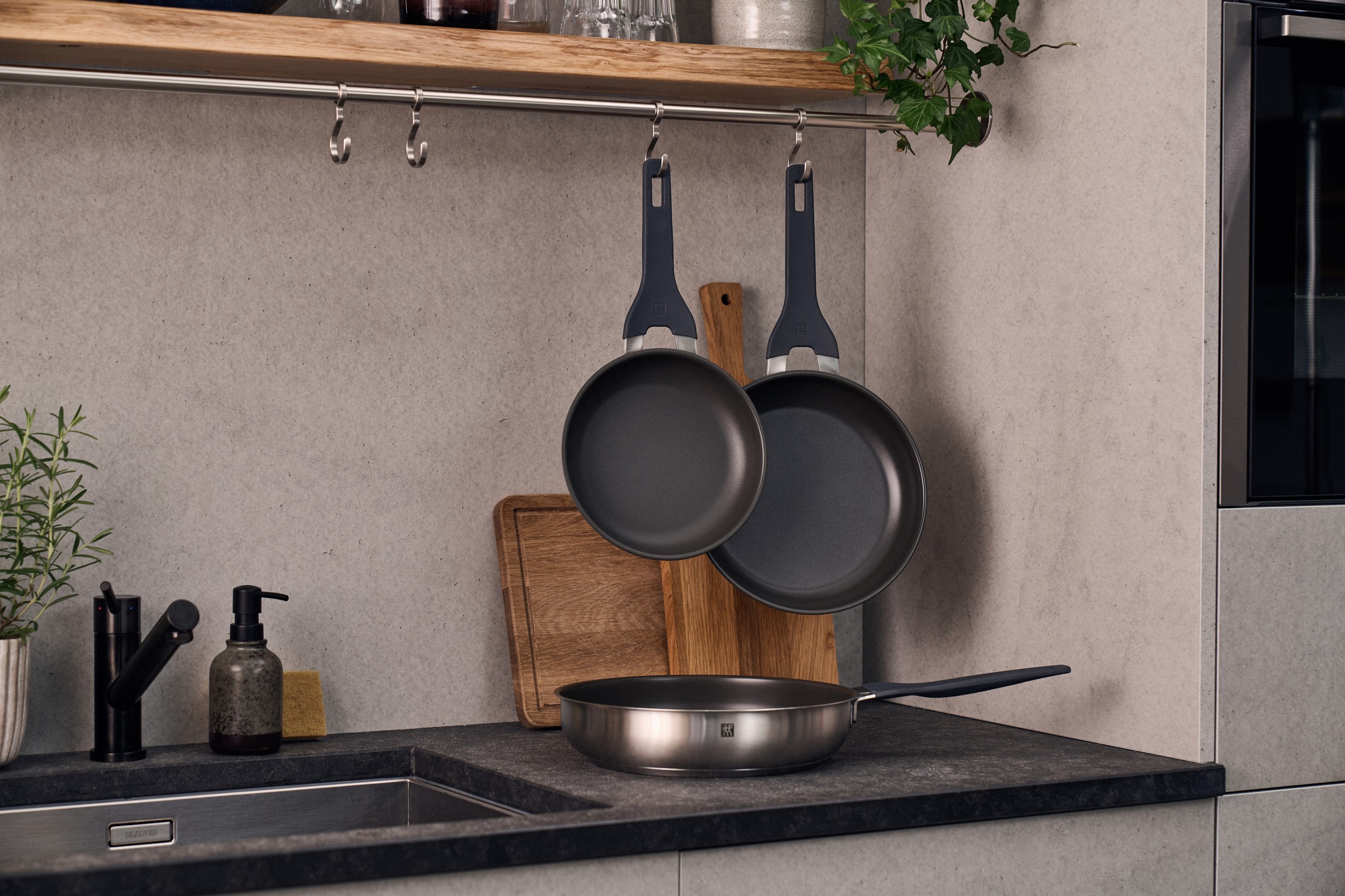 Simplify Stegepande, 20 cm, 18/10 Rustfrit Stål, Keramisk be