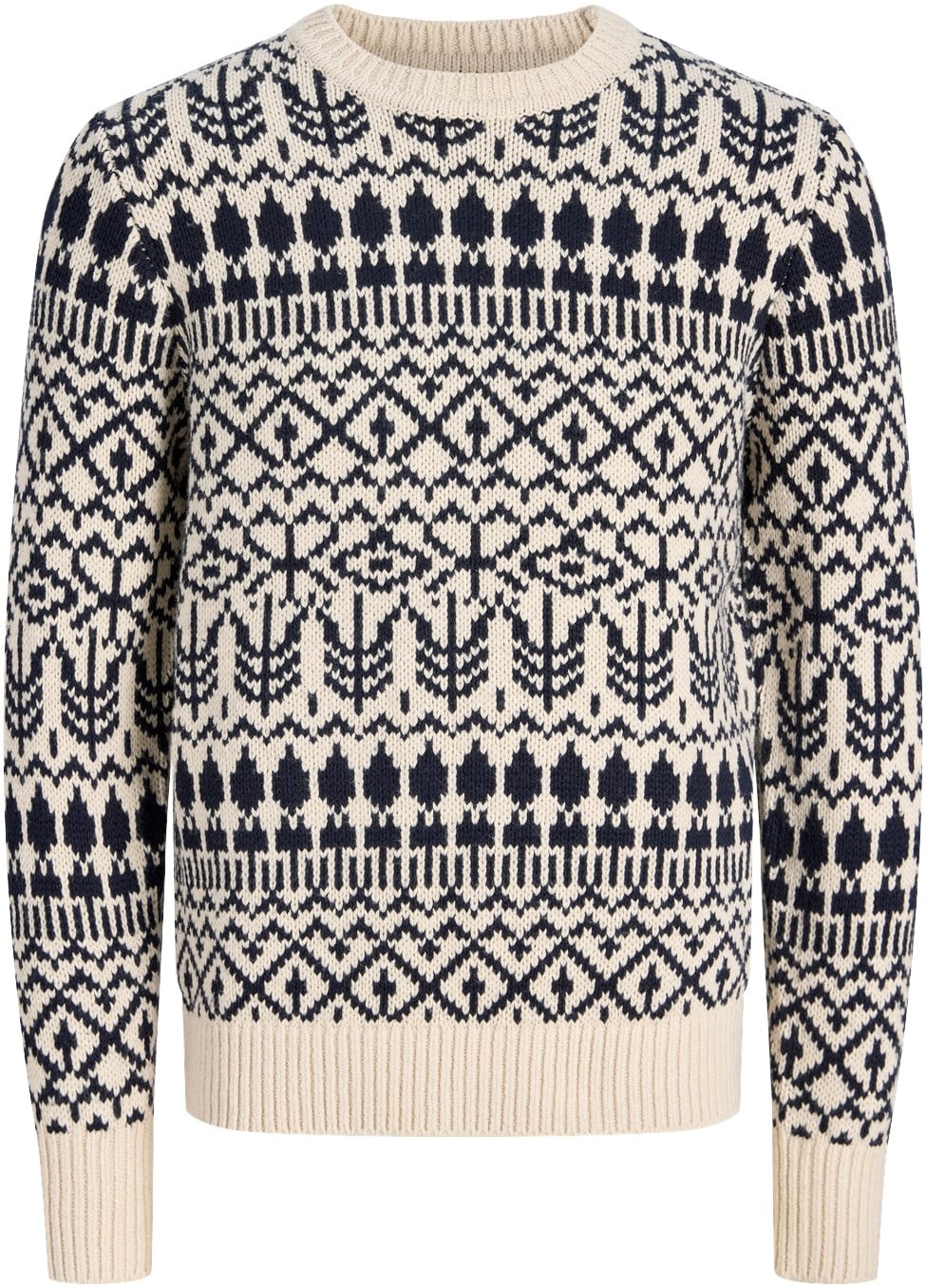 Jprbluclark Knit Pattern Crew Neck