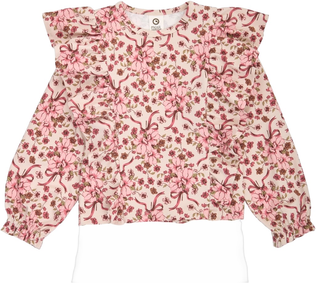 Bouquet Ruffle L/S T