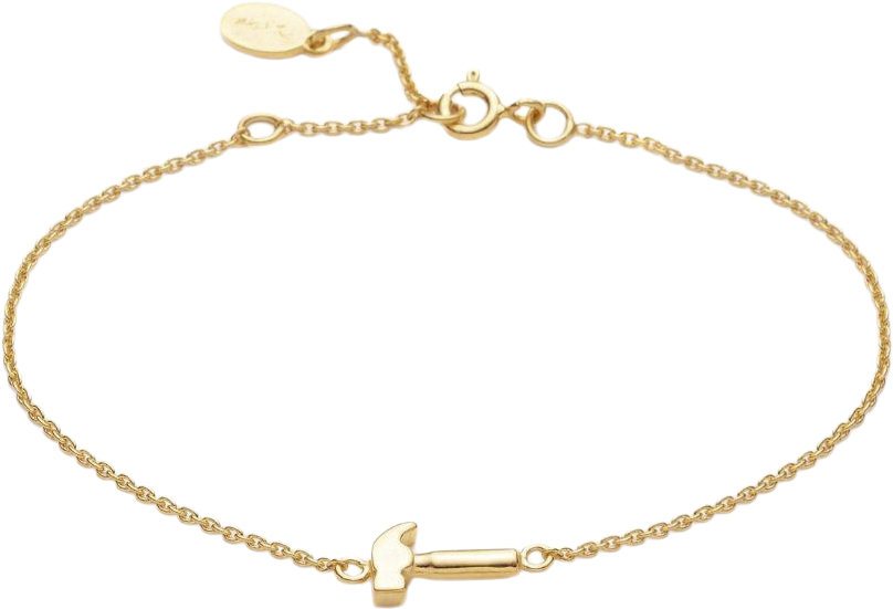 Hammer Bracelet Vermeil (925 Sterling Silver Gold Plated 2. 5 Micron)