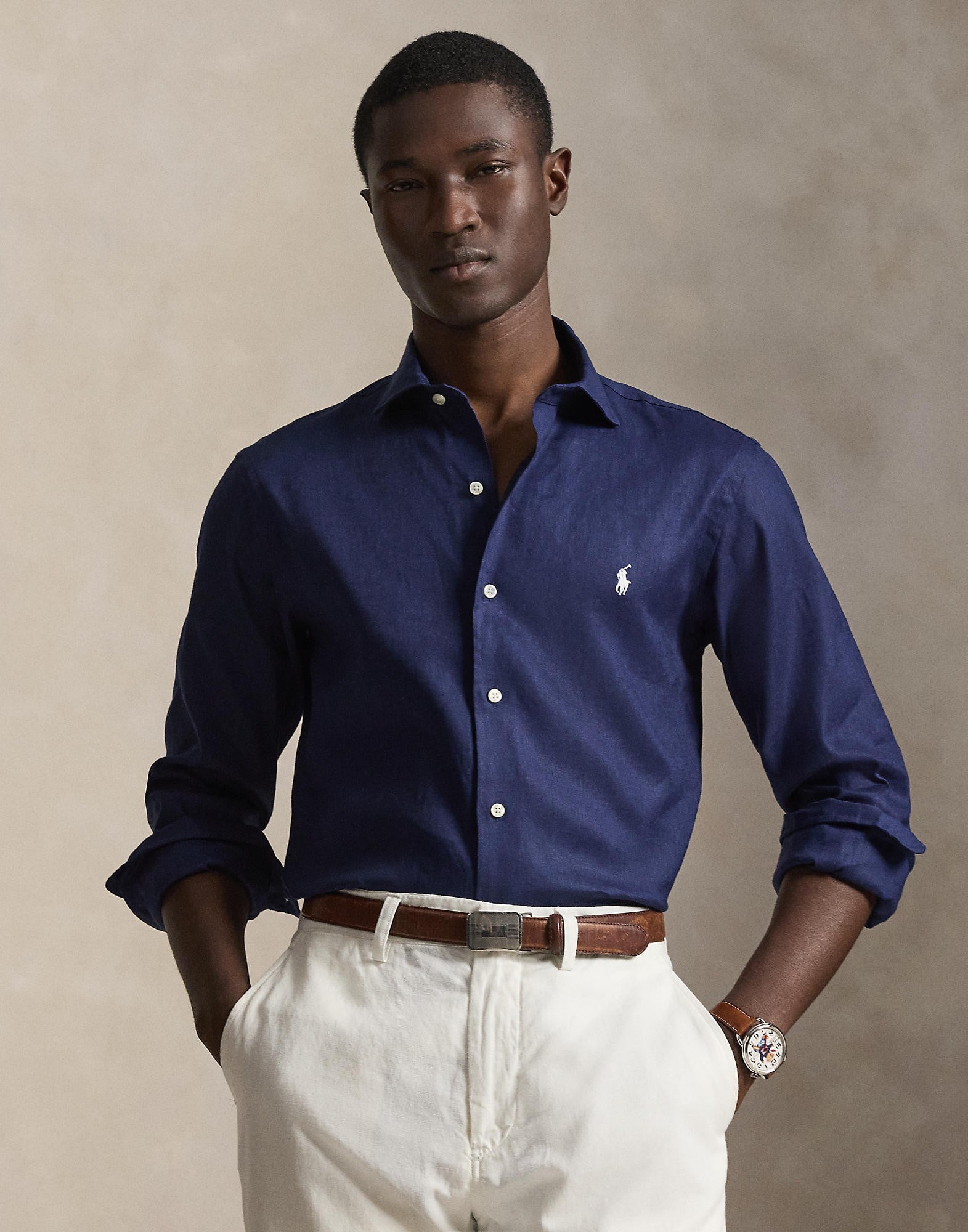 Custom Fit Linenblend Shirt - Køb til DKK 1.047 - Spar 30%